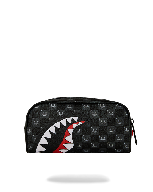 SPRAYGROUND® POUCH SHARKS IN PARIS WTF BUBBLY BLACK CHECK POUCH