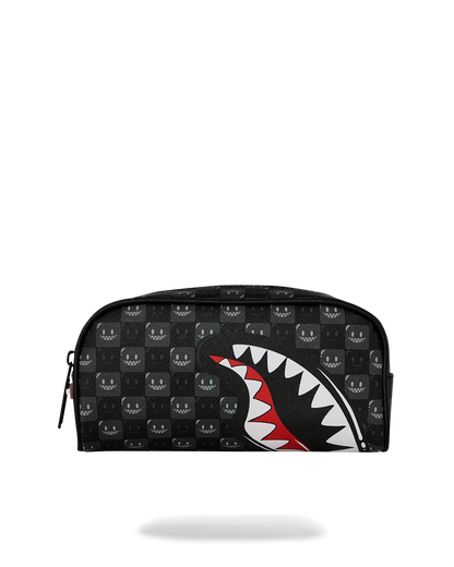 SPRAYGROUND® POUCH SHARKS IN PARIS WTF BUBBLY BLACK CHECK POUCH