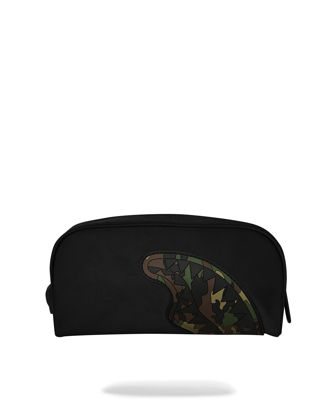 SPRAYGROUND® BACKPACK SHARK CENTRAL BLACK NYLON CAMO EMBOSSED SHARK POUCH