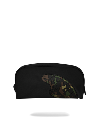 SPRAYGROUND® BACKPACK SHARK CENTRAL BLACK NYLON CAMO EMBOSSED SHARK POUCH