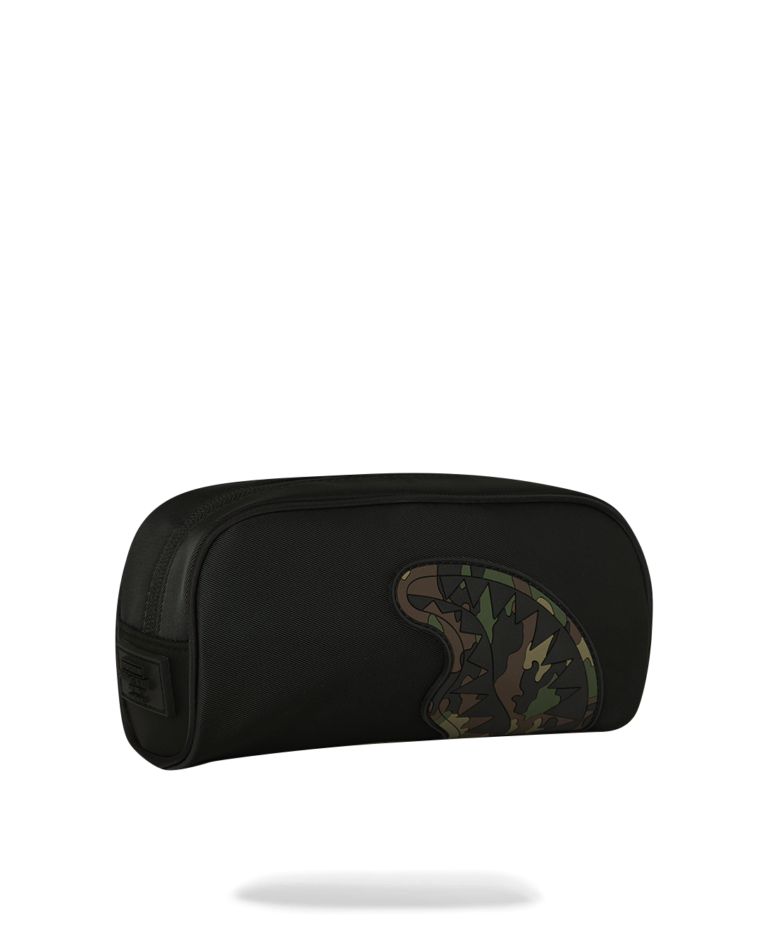 SPRAYGROUND® BACKPACK SHARK CENTRAL BLACK NYLON CAMO EMBOSSED SHARK POUCH