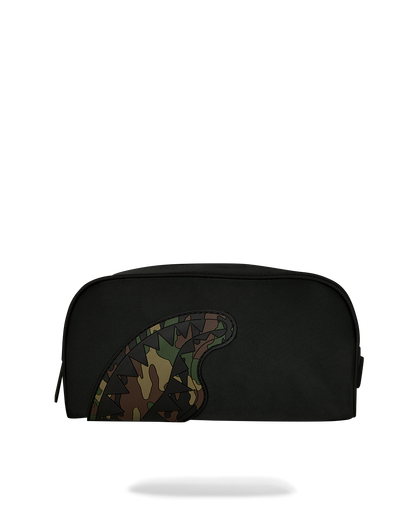 SPRAYGROUND® BACKPACK SHARK CENTRAL BLACK NYLON CAMO EMBOSSED SHARK POUCH