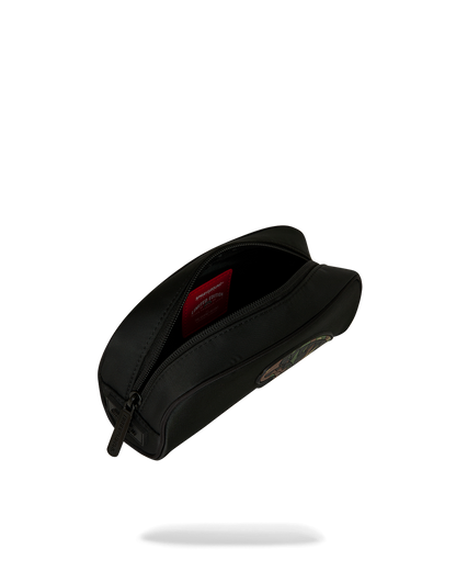 SPRAYGROUND® BACKPACK SHARK CENTRAL BLACK NYLON CAMO EMBOSSED SHARK POUCH