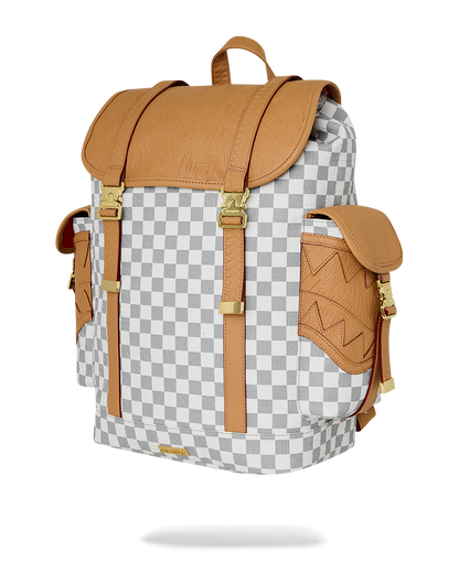 SPRAYGROUND® BACKPACK EMBOSSED CREAM CHECK MONTE CARLO