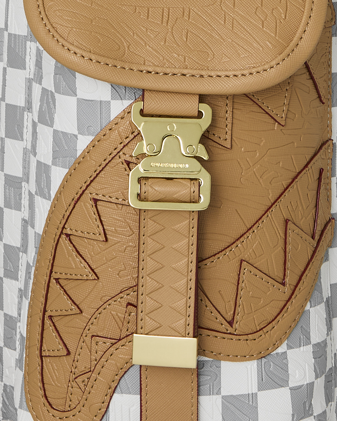 SPRAYGROUND® BACKPACK EMBOSSED CREAM CHECK MONTE CARLO