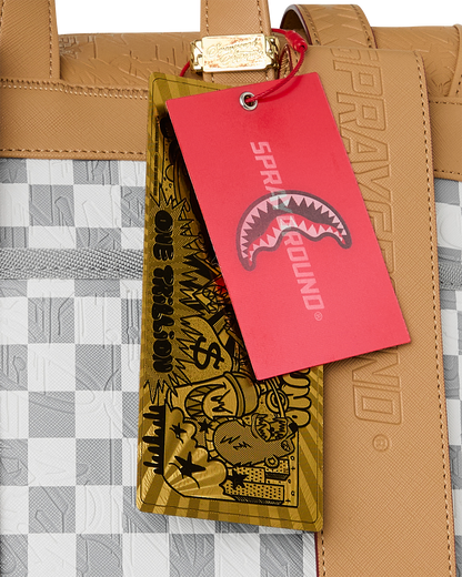 SPRAYGROUND® BACKPACK EMBOSSED CREAM CHECK MONTE CARLO