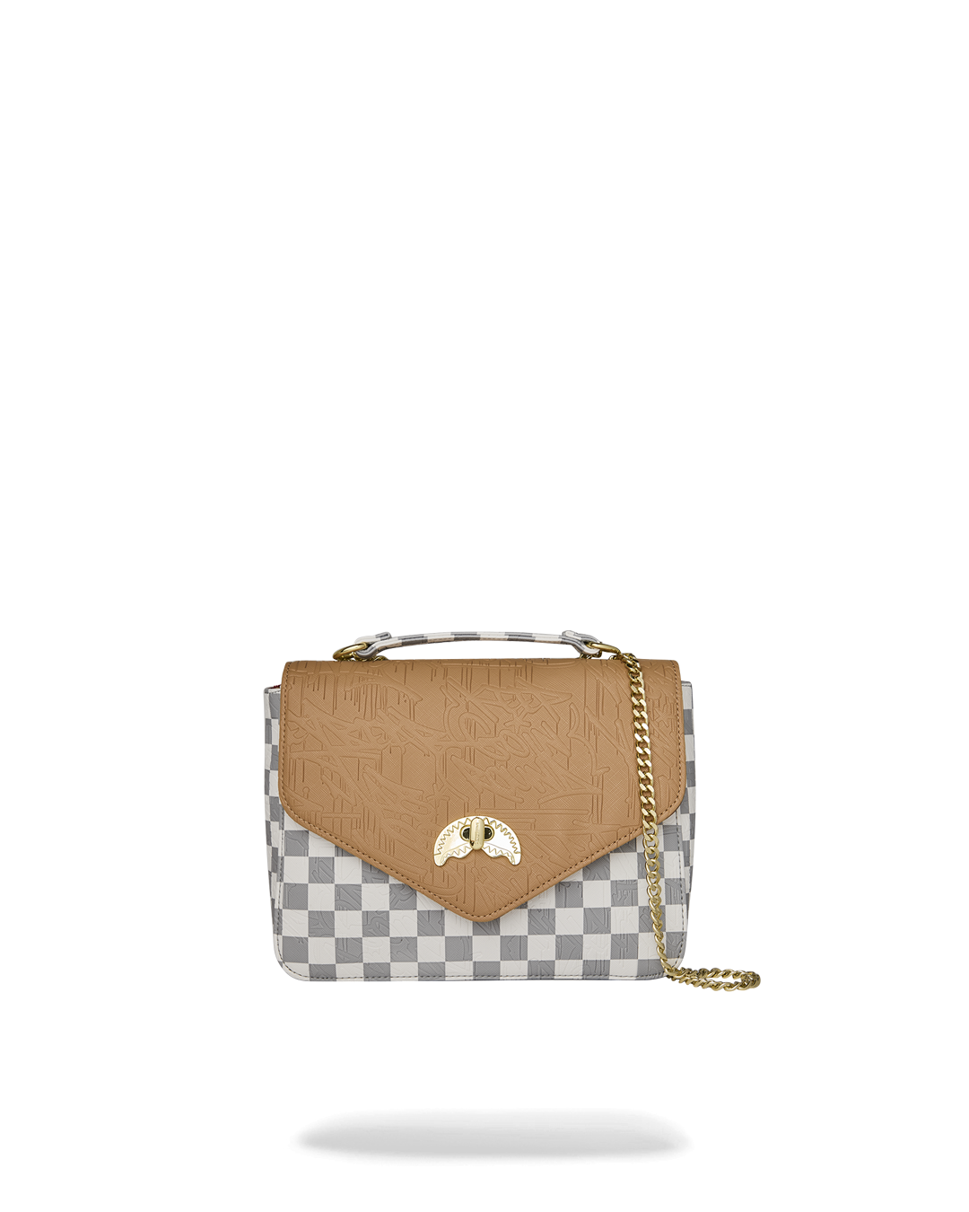 SPRAYGROUND® HANDBAG EMBOSSED CREAM CHECK HANDBAG