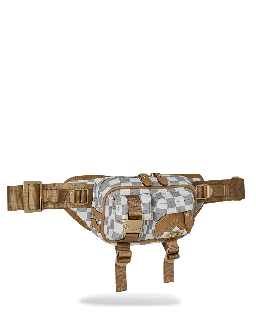 SPRAYGROUND® CROSS BODY EMBOSSED CREAM CHECK CARGO CROSSBODY