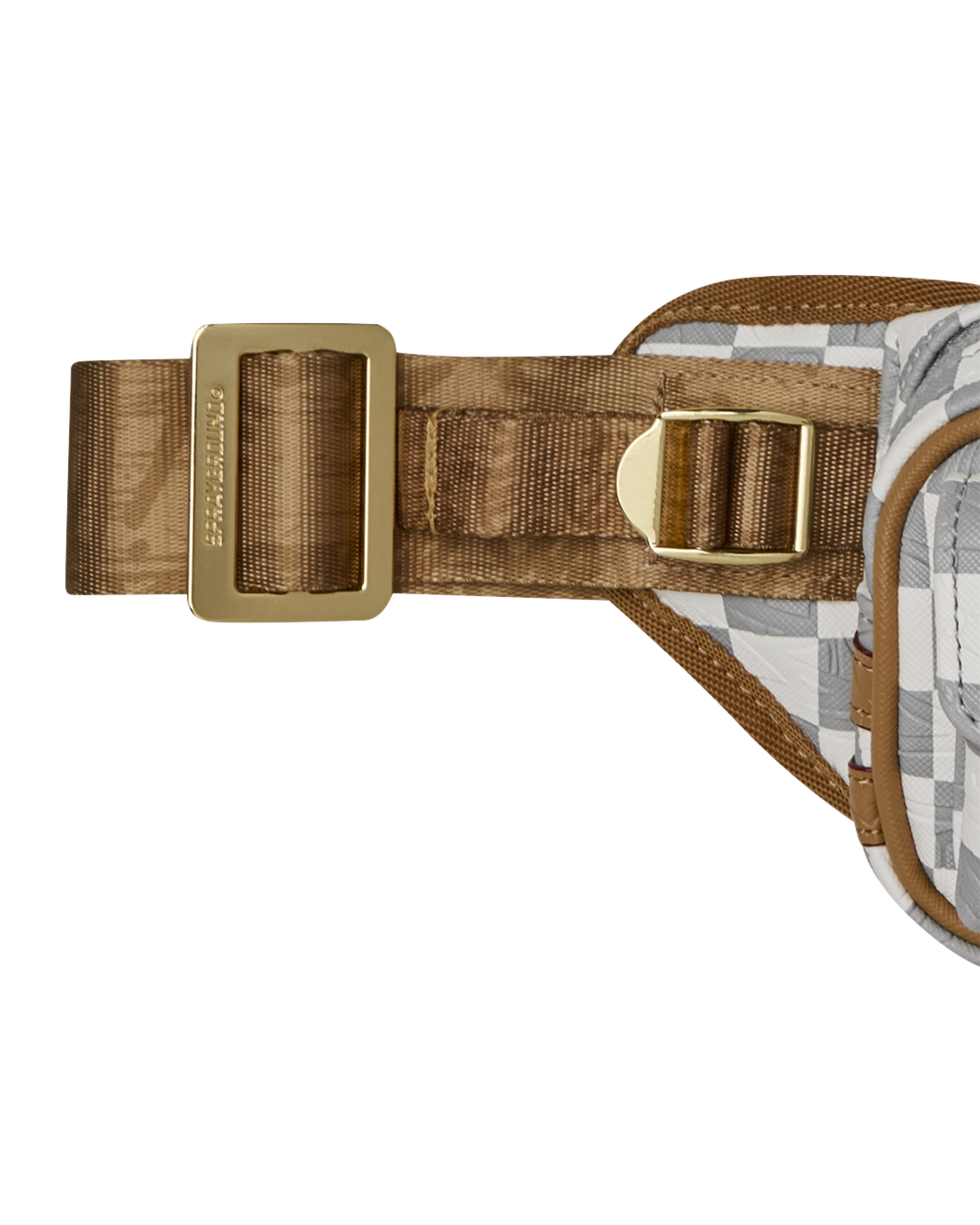 SPRAYGROUND® CROSS BODY EMBOSSED CREAM CHECK CARGO CROSSBODY