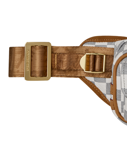 SPRAYGROUND® CROSS BODY EMBOSSED CREAM CHECK CARGO CROSSBODY