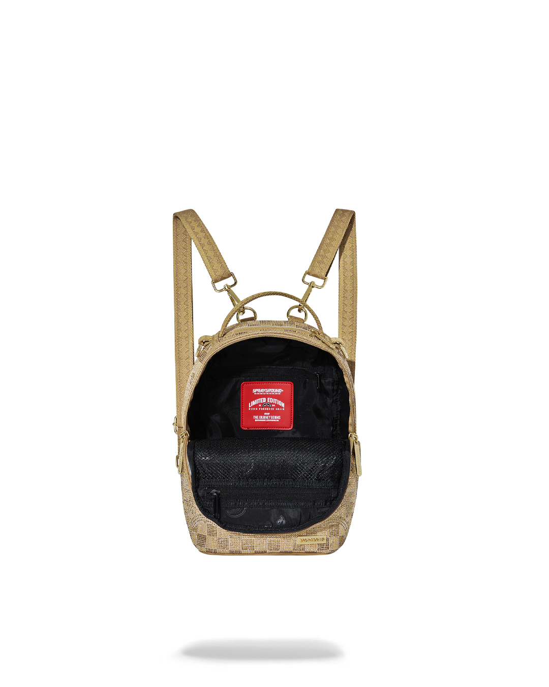 SPRAYGROUND® BACKPACK 2 TONE GOLD TRINITY MINI BACKPACK