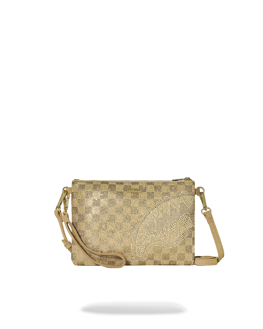 SPRAYGROUND® POUCHETTE 2 TONE GOLD TRINITY CROSSOVER CLUTCH