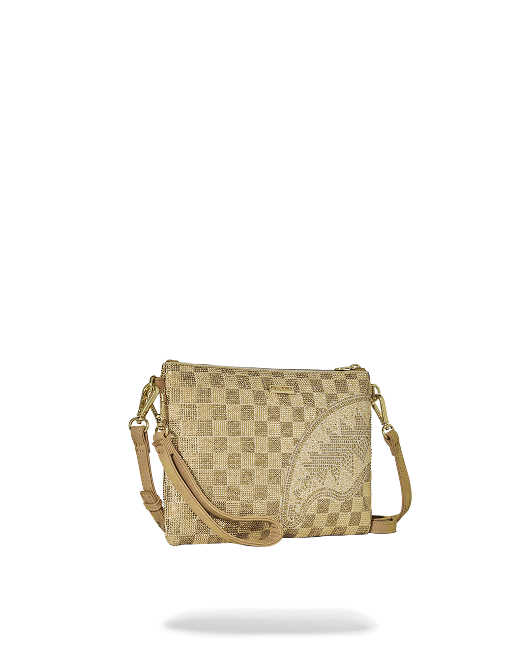SPRAYGROUND® POUCHETTE 2 TONE GOLD TRINITY CROSSOVER CLUTCH