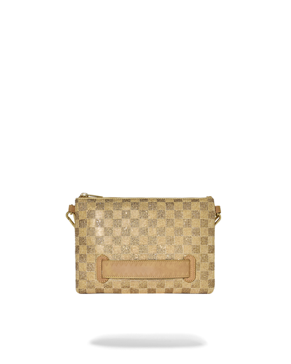 SPRAYGROUND® POUCHETTE 2 TONE GOLD TRINITY CROSSOVER CLUTCH