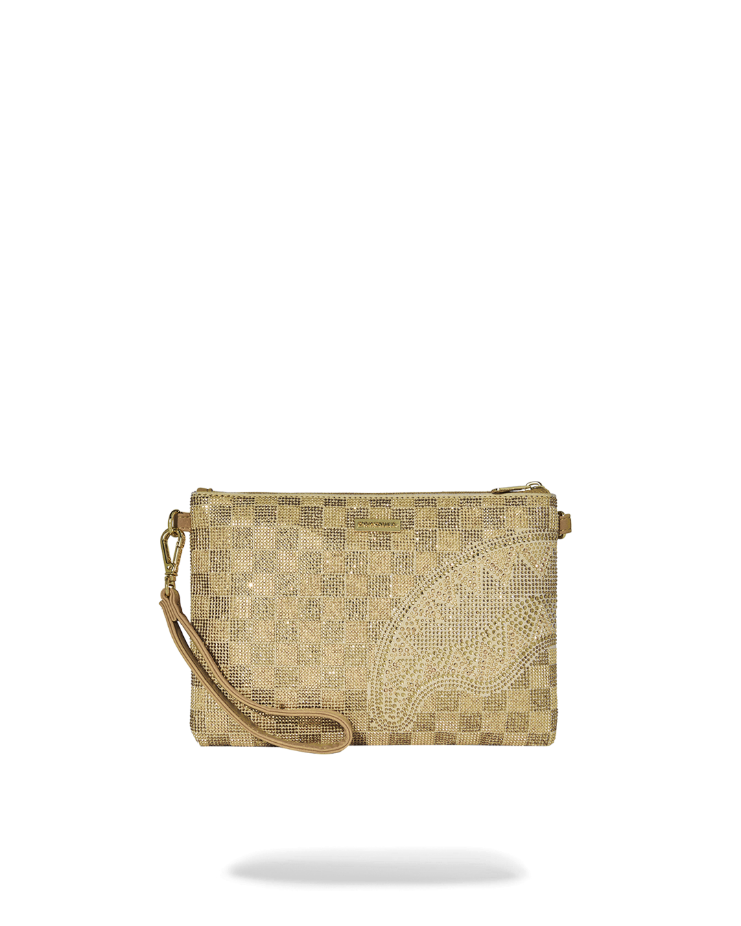 SPRAYGROUND® POUCHETTE 2 TONE GOLD TRINITY CROSSOVER CLUTCH