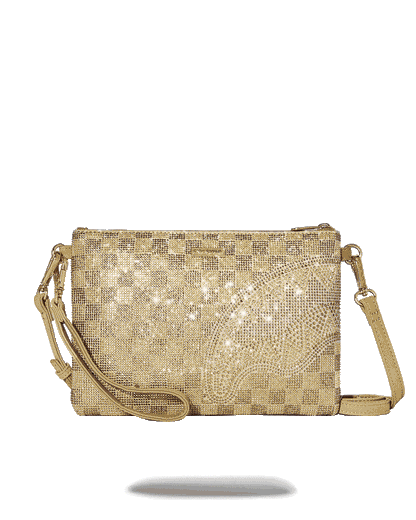 SPRAYGROUND® POUCHETTE 2 TONE GOLD TRINITY CROSSOVER CLUTCH
