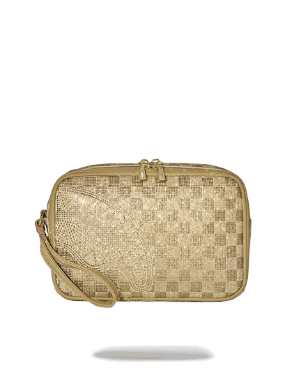 SPRAYGROUND® POUCHETTE 2 TONE GOLD TRINITY CROSSOVER CLUTCH
