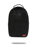 SPRAYGROUNDÂ® BACKPACK SHARK CENTRAL EMBOSSED BLACK NYLON BACKPACK