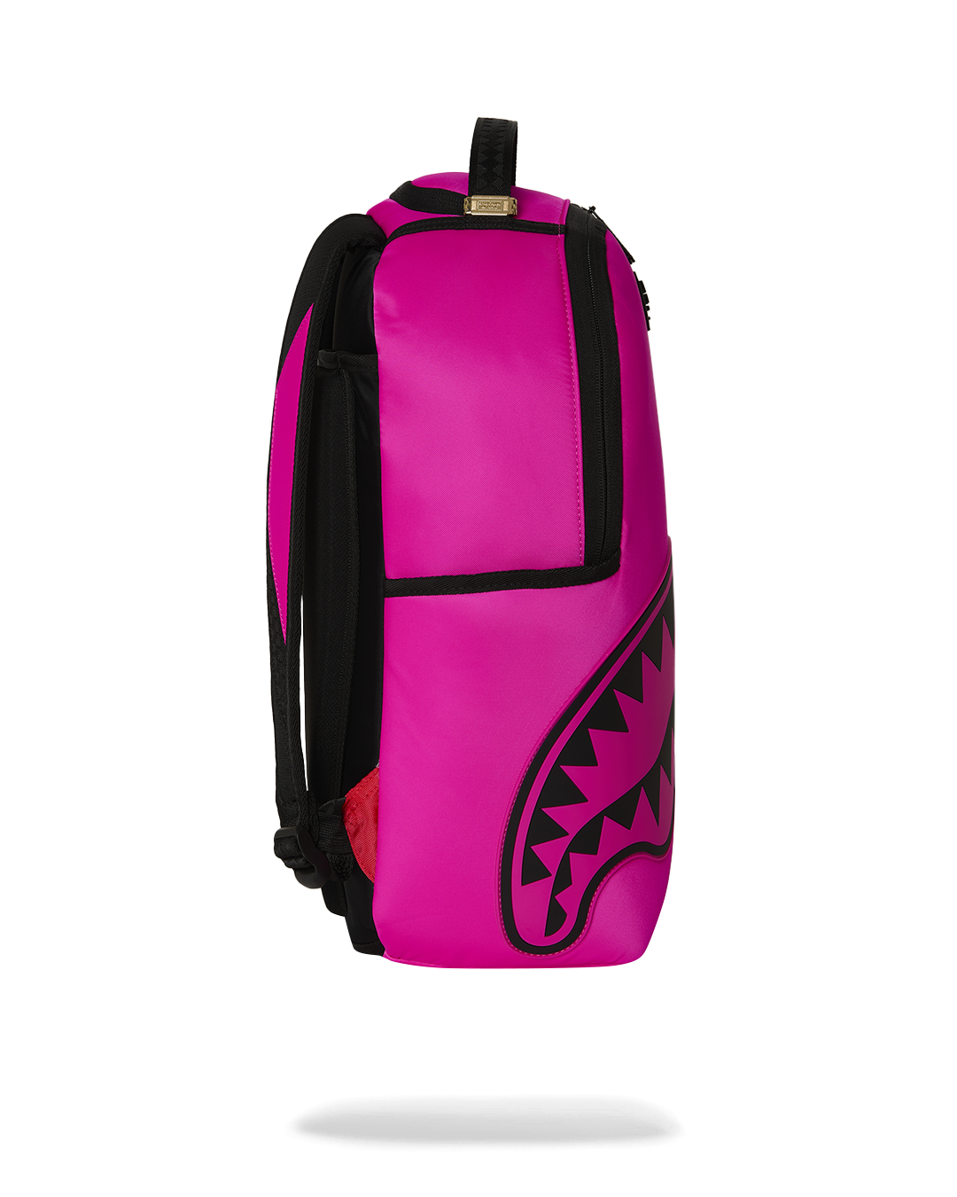 SPRAYGROUND® BACKPACK SHARK CENTRAL WHITE STENCIL SHARK PINK NYLON BACKPACK