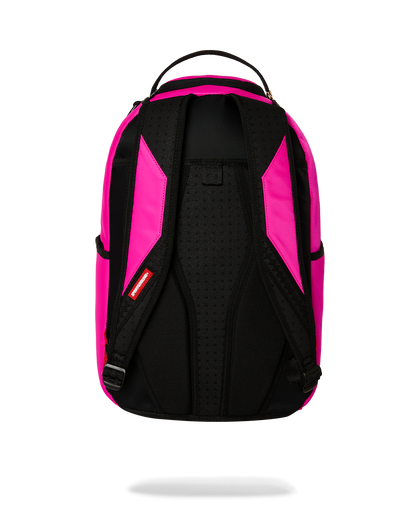 SPRAYGROUND® BACKPACK SHARK CENTRAL WHITE STENCIL SHARK PINK NYLON BACKPACK