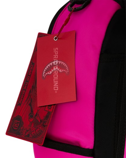 SPRAYGROUND® BACKPACK SHARK CENTRAL WHITE STENCIL SHARK PINK NYLON BACKPACK