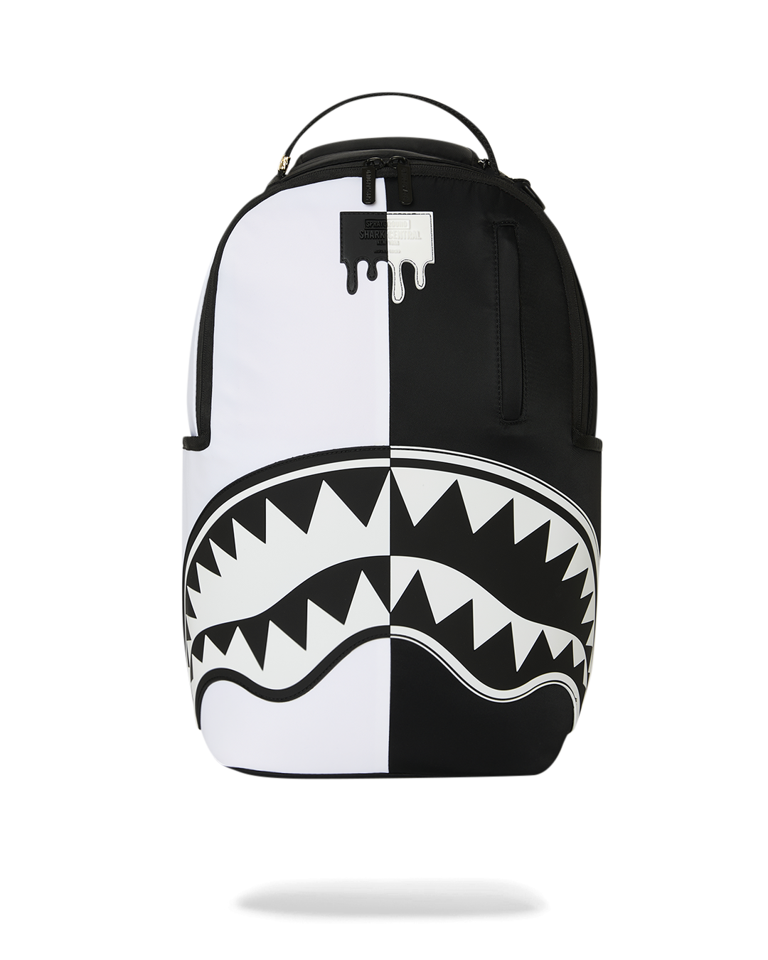 SPRAYGROUND® BACKPACK SHARK CENTRAL BLACK AND WHITE STENCIL BACKPACK