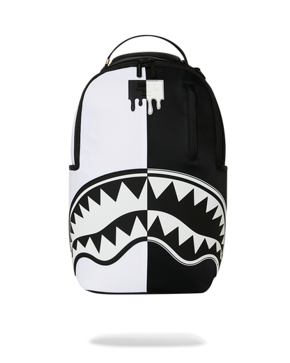 SPRAYGROUND® BACKPACK SHARK CENTRAL BLACK AND WHITE STENCIL BACKPACK