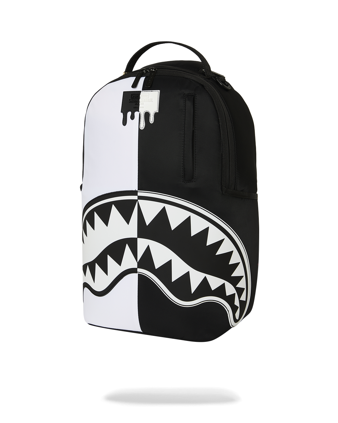 SPRAYGROUND® BACKPACK SHARK CENTRAL BLACK AND WHITE STENCIL BACKPACK