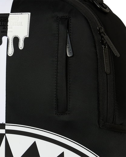 SPRAYGROUND® BACKPACK SHARK CENTRAL BLACK AND WHITE STENCIL BACKPACK