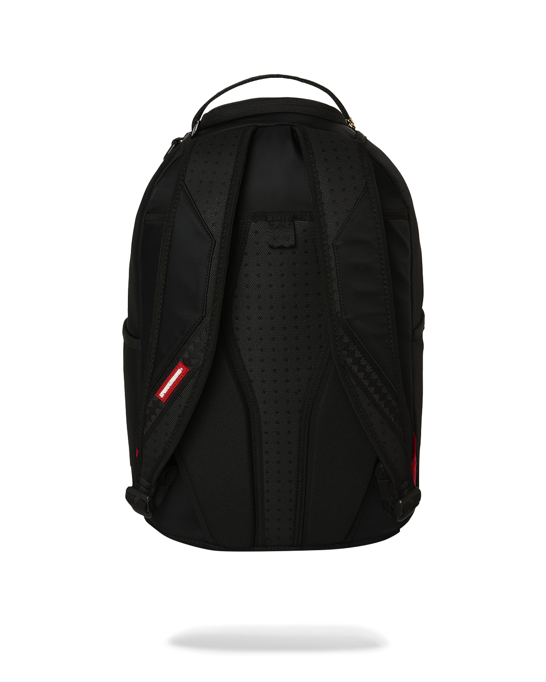 SPRAYGROUND® BACKPACK SHARK CENTRAL WHITE STENCIL SHARK BLACK NYLON BACKPACK
