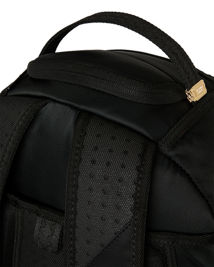 SPRAYGROUND® BACKPACK SHARK CENTRAL WHITE STENCIL SHARK BLACK NYLON BACKPACK