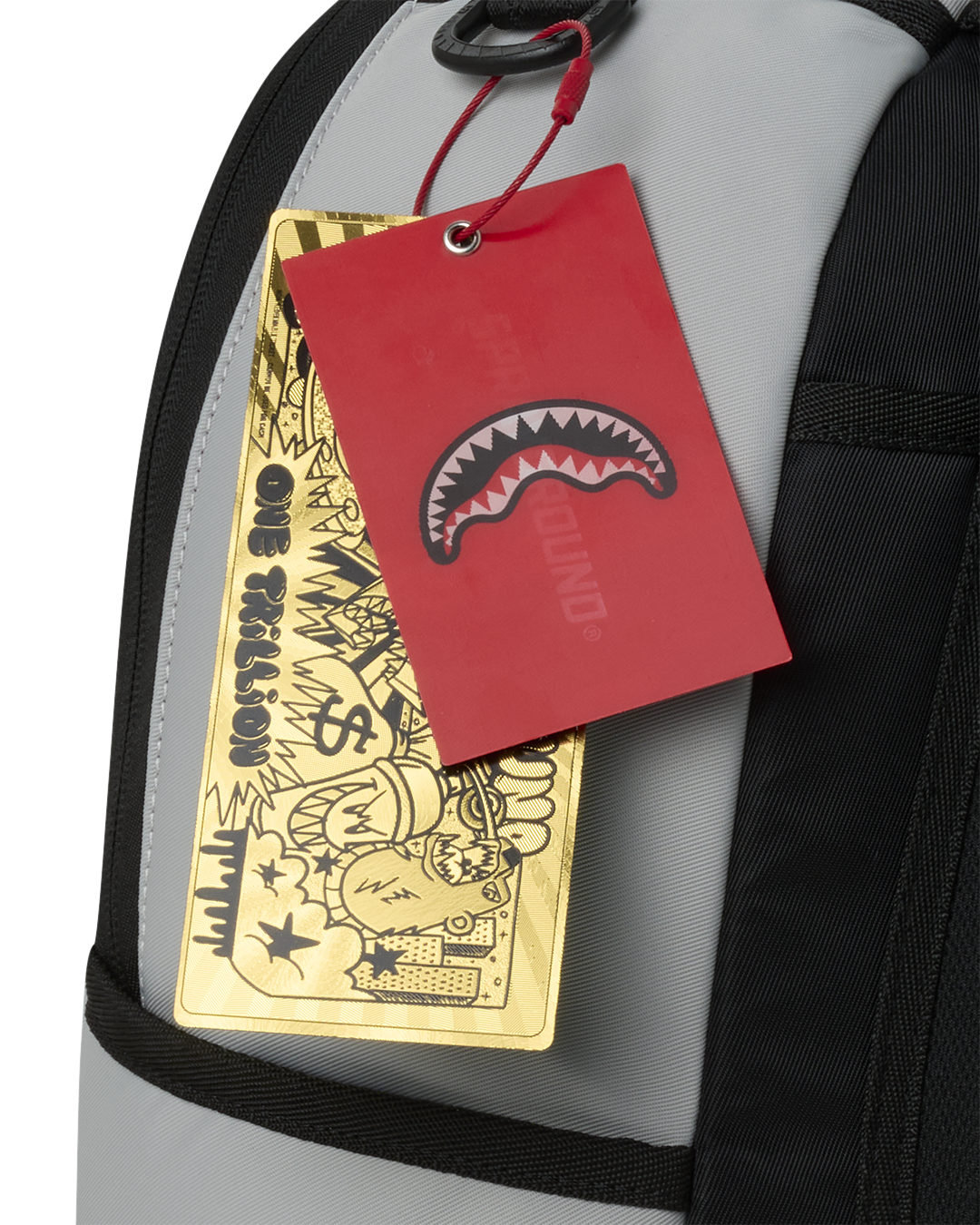SPRAYGROUNDÂ® BACKPACK SHARK CENTRAL TONAL GRAY NYLON BACKPACK