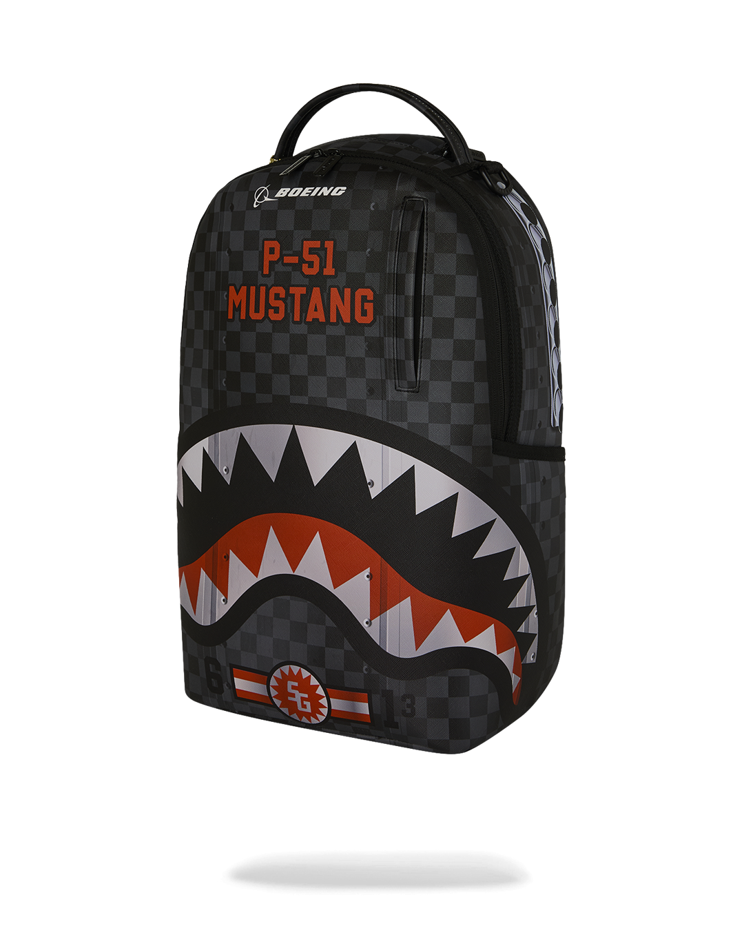 SPRAYGROUNDÂ® BACKPACK BOEING P-51 MUSTANG SHARKMOUTH BACKPACK