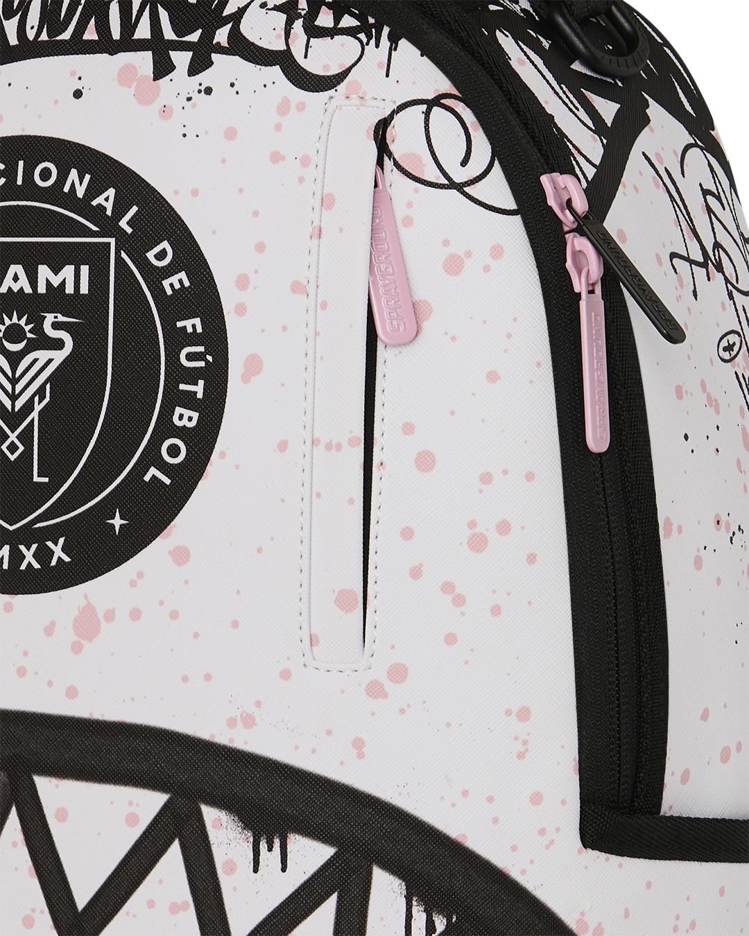 SPRAYGROUND® BACKPACK MLS COLLAB - INTERMIAMI STREETART (WHT) DLXSV BACKPACK