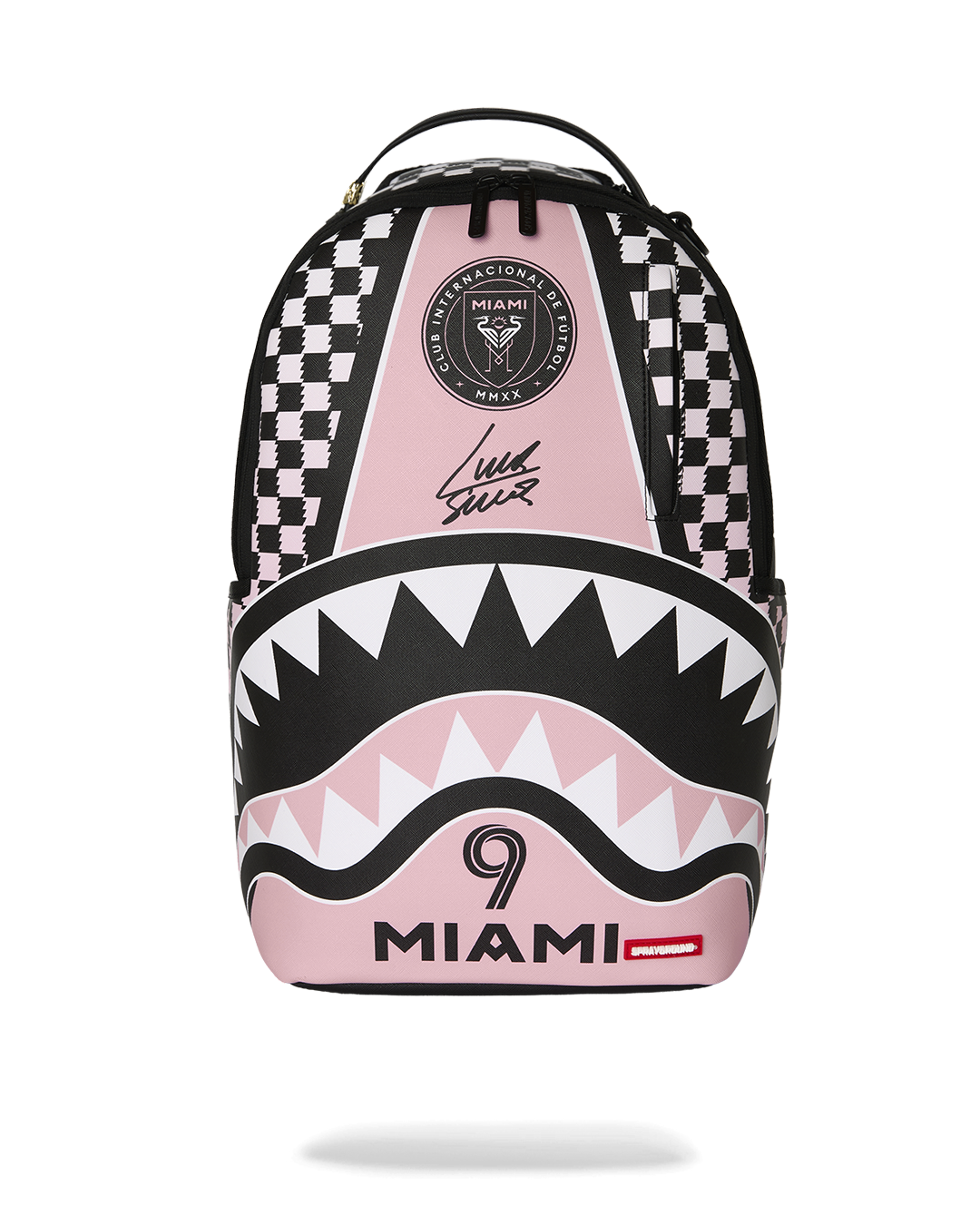 SPRAYGROUND® BACKPACK MLS COLLAB - INTERMIAMI LUIS SUAREZ PINK STRIPE BACKPACK