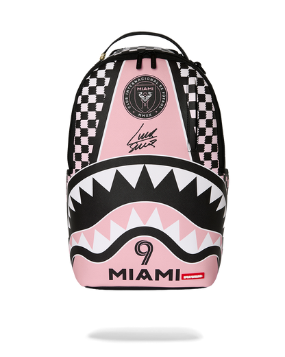 SPRAYGROUND® BACKPACK MLS COLLAB - INTERMIAMI LUIS SUAREZ PINK STRIPE BACKPACK