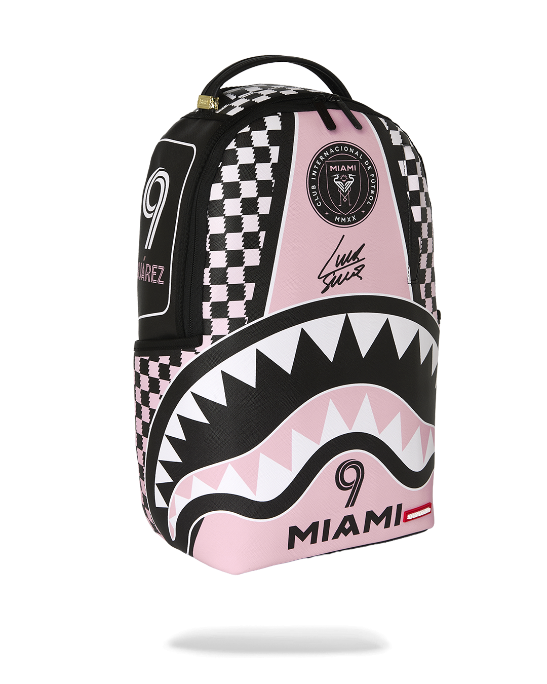 SPRAYGROUND® BACKPACK MLS COLLAB - INTERMIAMI LUIS SUAREZ PINK STRIPE BACKPACK