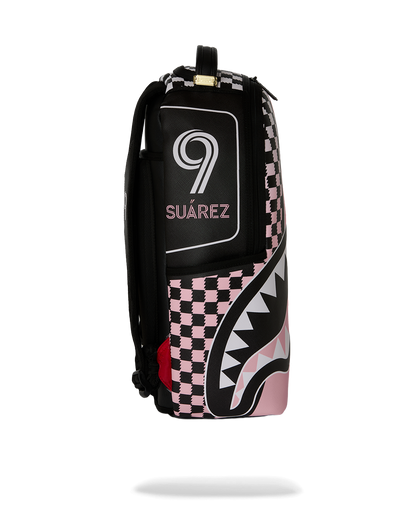 SPRAYGROUND® BACKPACK MLS COLLAB - INTERMIAMI LUIS SUAREZ PINK STRIPE BACKPACK