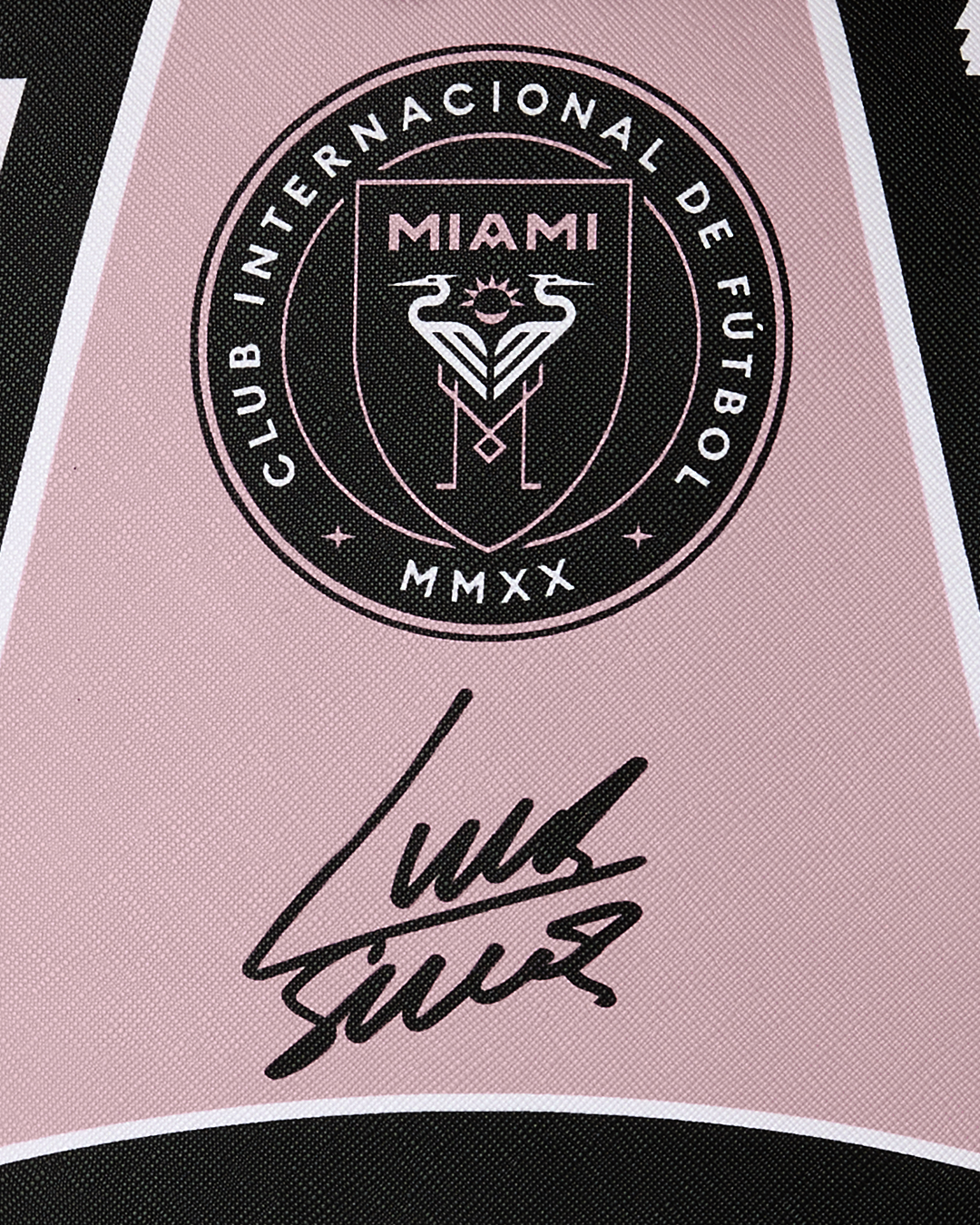 SPRAYGROUND® BACKPACK MLS COLLAB - INTERMIAMI LUIS SUAREZ PINK STRIPE BACKPACK