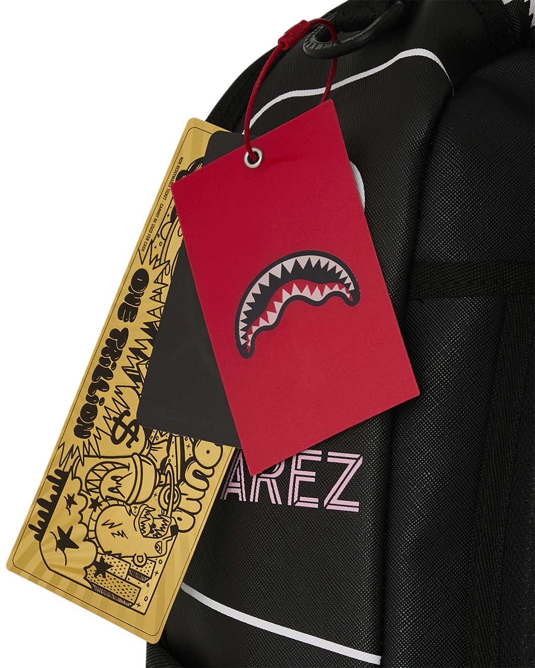 SPRAYGROUND® BACKPACK MLS COLLAB - INTERMIAMI LUIS SUAREZ PINK STRIPE BACKPACK