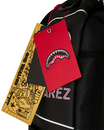 SPRAYGROUND® BACKPACK MLS COLLAB - INTERMIAMI LUIS SUAREZ PINK STRIPE BACKPACK