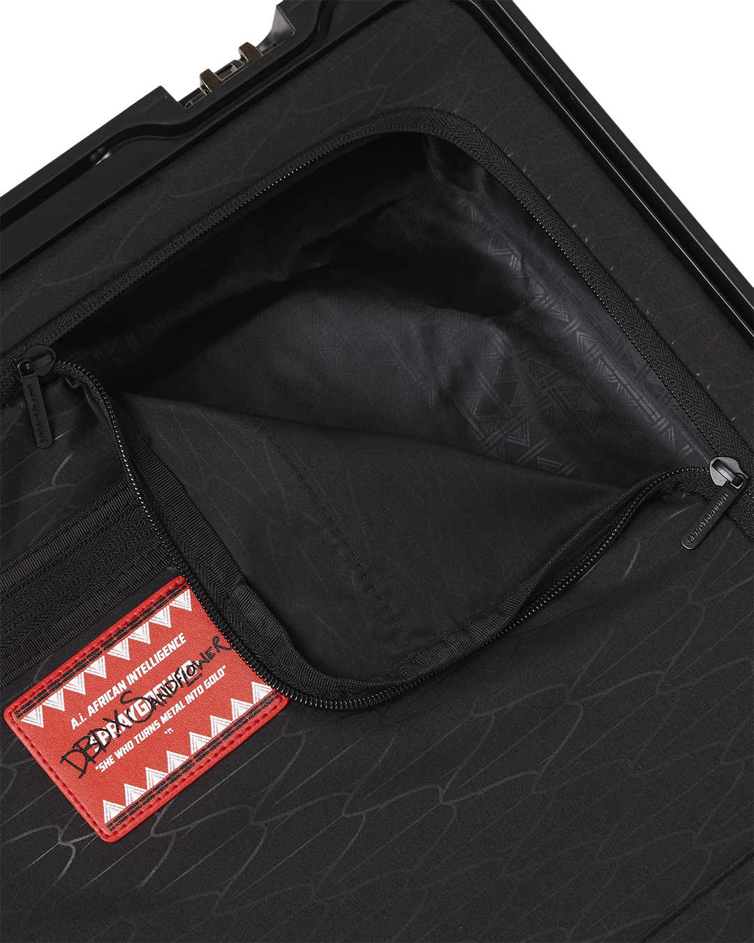 SPRAYGROUND® LUGGAGE A.I.8 AFRICAN INTELLIGENCE - ORIGIN STORY SHARKNAUTICS HARDSHELL CARRY-ON LUGGAGE