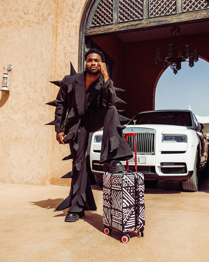 SPRAYGROUND® LUGGAGE A.I.8 AFRICAN INTELLIGENCE - ORIGIN STORY SHARKNAUTICS HARDSHELL CARRY-ON LUGGAGE