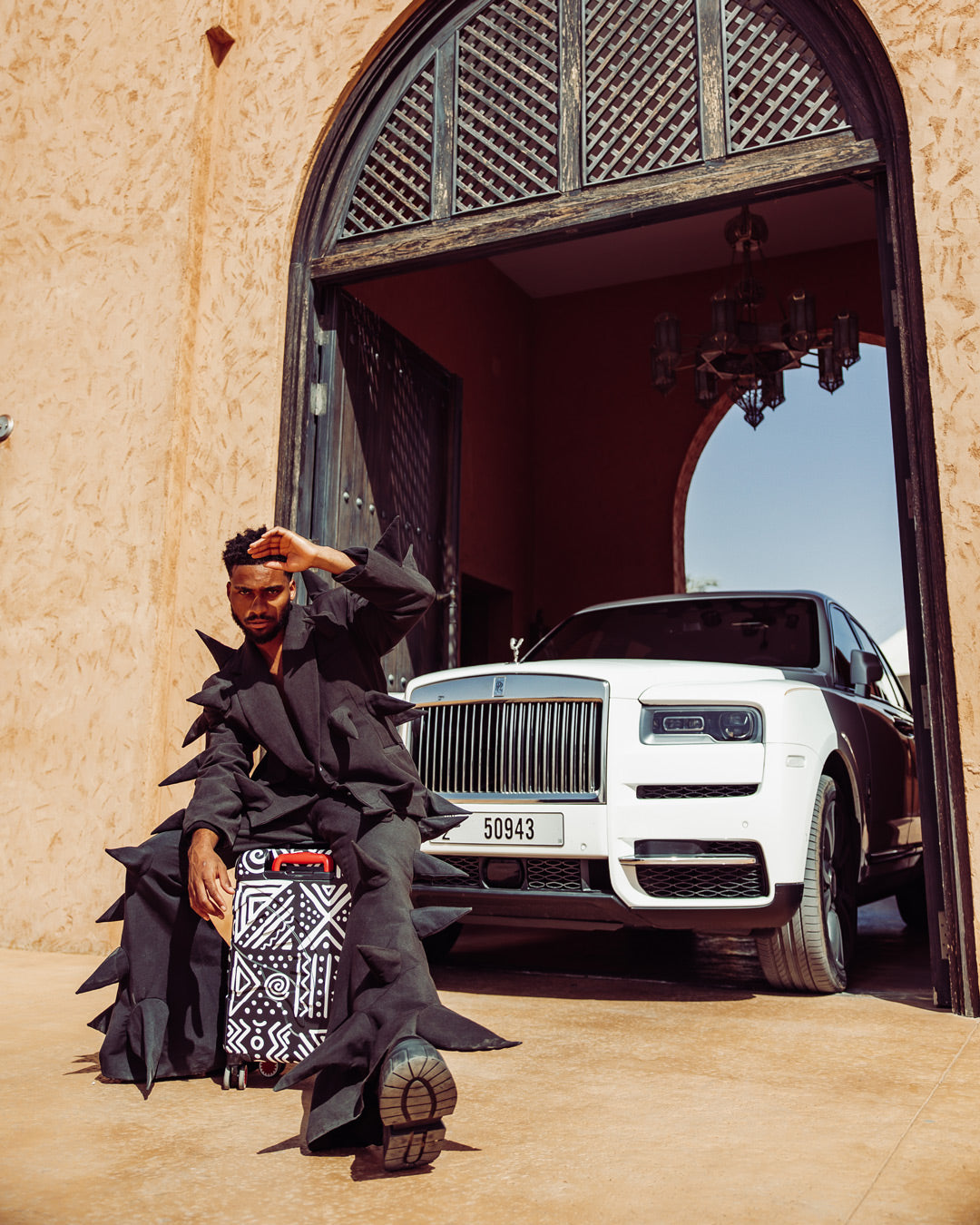 SPRAYGROUND® LUGGAGE A.I.8 AFRICAN INTELLIGENCE - ORIGIN STORY SHARKNAUTICS HARDSHELL CARRY-ON LUGGAGE