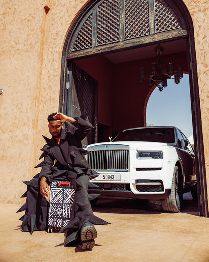SPRAYGROUND® LUGGAGE A.I.8 AFRICAN INTELLIGENCE - ORIGIN STORY SHARKNAUTICS HARDSHELL CARRY-ON LUGGAGE