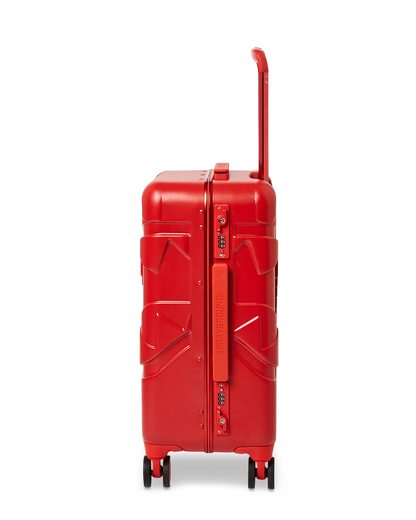 SPRAYGROUND® LUGGAGE MOLDED SHARKITECTURE RED HARDSHELL CARRY-ON LUGGAGE