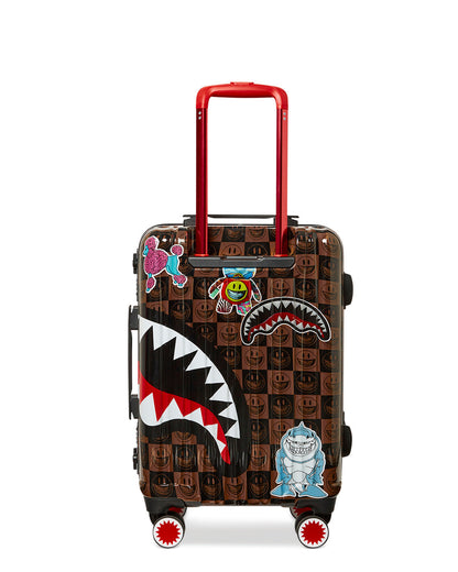 SPRAYGROUND® LUGGAGE GLOBAL MOGUL POPAGANDA RON ENGLISH EDITION HARDSHELL CARRY-ON LUGGAGE