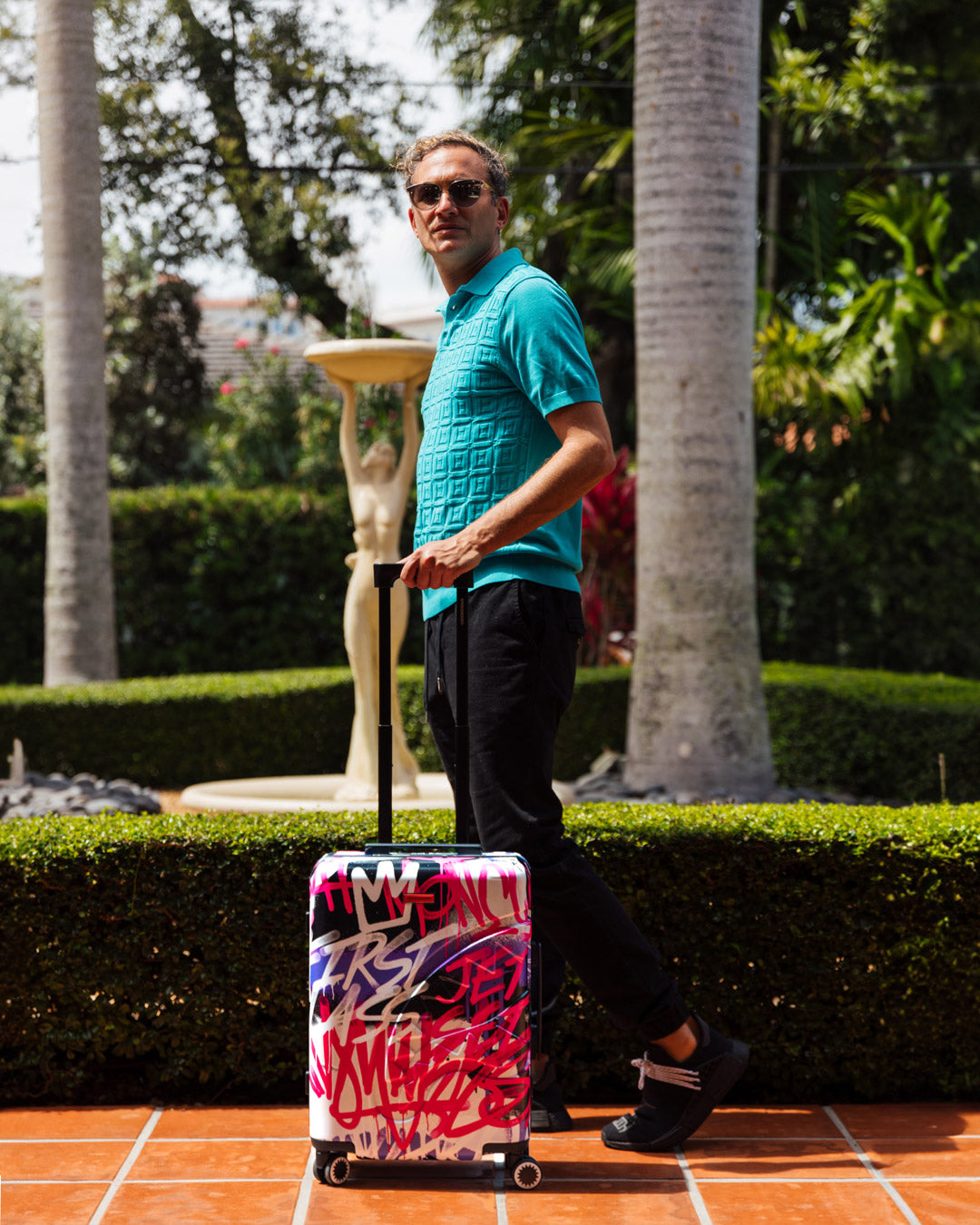 SPRAYGROUND® LUGGAGE VANDAL COUTURE SHARKNAUTICS HARDSHELL CARRY-ON LUGGAGE