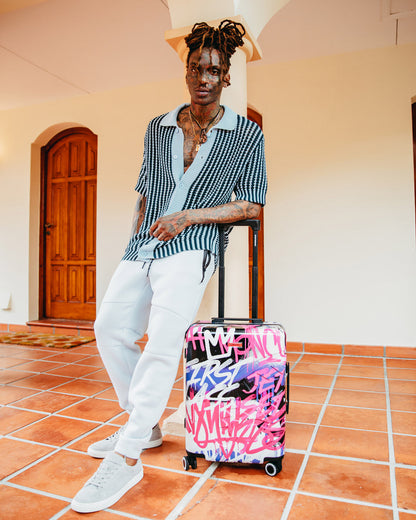 SPRAYGROUND® LUGGAGE VANDAL COUTURE SHARKNAUTICS HARDSHELL CARRY-ON LUGGAGE
