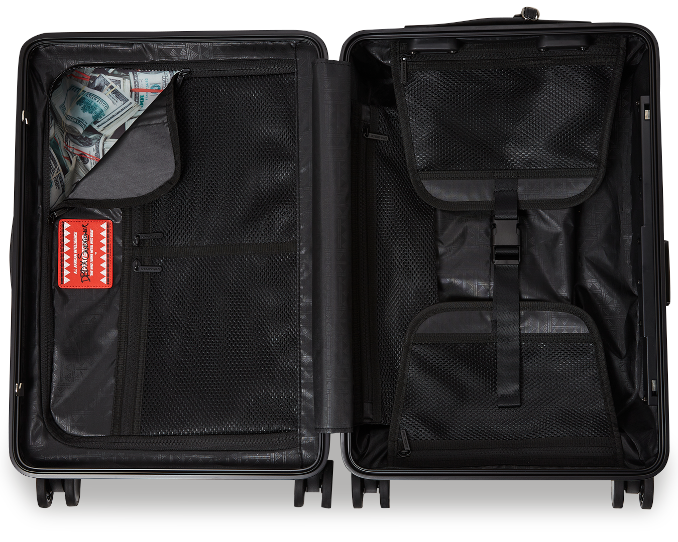 SPRAYGROUND® LUGGAGE A.I. PATH TO THE FUTURE III HARDSHELL CARRY-ON LUGGAGE - SANDFLOWER COLLAB